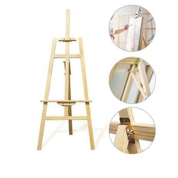 Easel Wooden Painting Stand For Display (Lyre)-145CM - Image 5