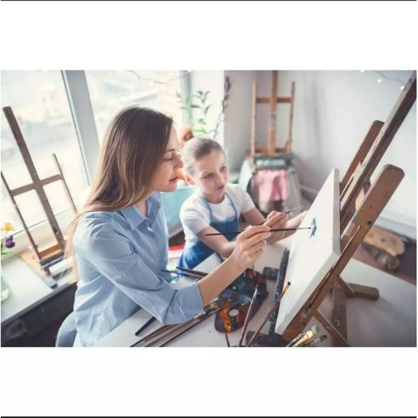 Easel Wooden Table Top H-Shape Painting Stand - Image 4