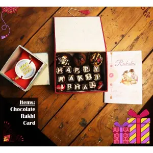 Rakhi Delight with Truffle box and Card