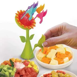 Navisha Birdie Fruit Fork Bird Shape Stick Tree Shape Holder Tableware Food Grade