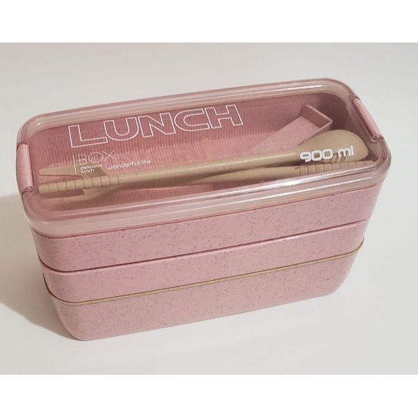 1400ML Double Plastic Lunch Box Multi-layer Lunch Container Sealed Avoid Food Mixing Perfect Meal Match Microwave Lunch Box - Image 3