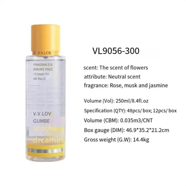 EBN V.V.LOVE Fragrance Body Mist Ladies Perfume 250ml / 8.4 FL Oz - Image 2