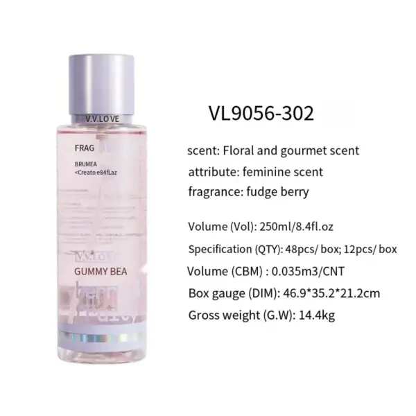 EBN V.V.LOVE Fragrance Body Mist Ladies Perfume 250ml / 8.4 FL Oz - Image 3
