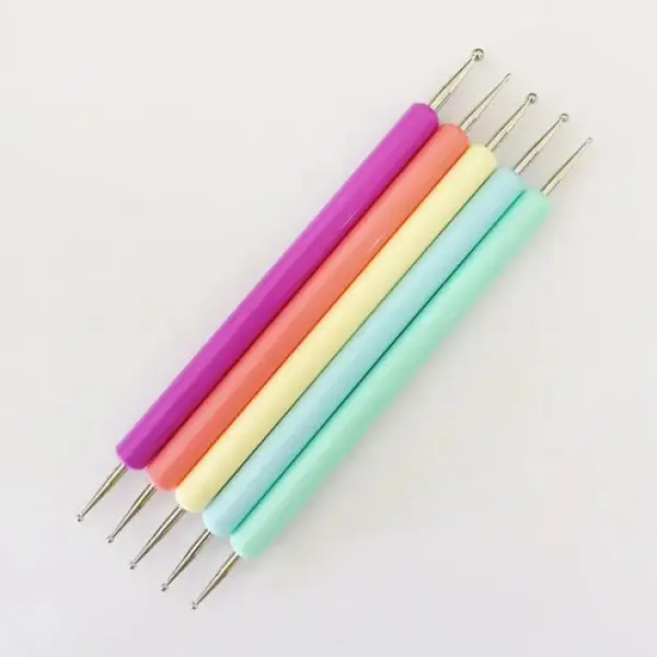 Professional 5pc 2 Way Dotting Pen Tool Nail Art Tip Dot Paint Dotting Manicure Kit for Nail Technicians - Image 2