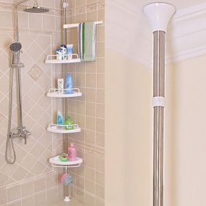 No Tools 4 Tier Multi Use Rack Corner Shelf