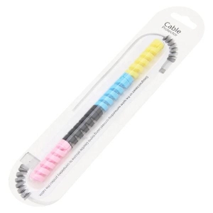 4 in 1 Color Spiral Cable Silicone Protector for Charger and Connectors Cord Protection