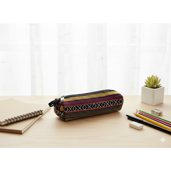 Eco-Friendly 100% Cotton Pencil Bag & Makeup Pouch - Compact and Stylish - Image 3