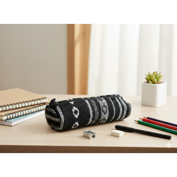 Eco-Friendly 100% Cotton Pencil Bag & Makeup Pouch - Compact and Stylish - Image 4