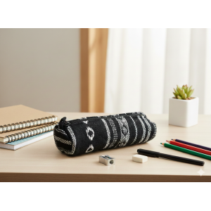 Eco-Friendly 100% Cotton Pencil Bag & Makeup Pouch - Compact and Stylish