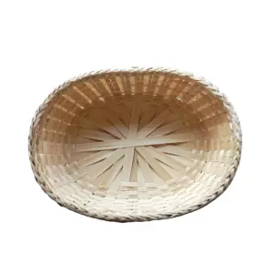 Eco-Friendly Bamboo Storage Basket – 30x23x8 cm Hand-Woven Kitchen