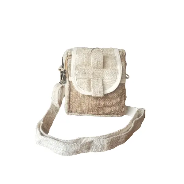 Eco-friendly Hemp and Cotton Crossbody Bag - Image 2