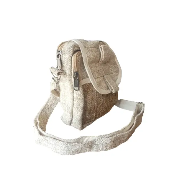 Eco-friendly Hemp and Cotton Crossbody Bag - Image 3
