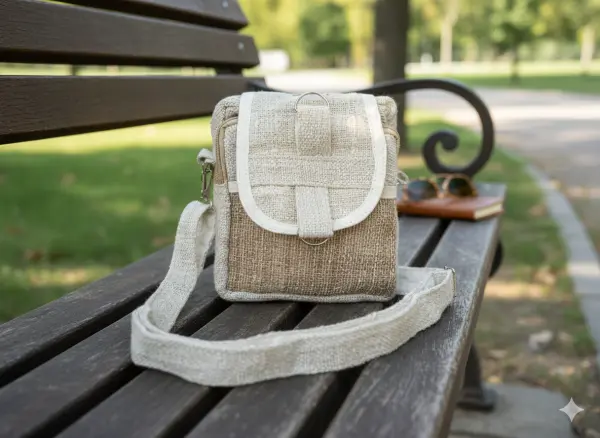 Eco-friendly Hemp and Cotton Crossbody Bag