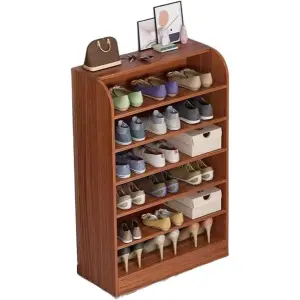 Open Shoe Storage Cabinet Multi-Layer Shoe Rack Simple Modern Minimalist Home Office Shoe Cabinet Multi-Functional Daraz for Entry way Multi Color Available