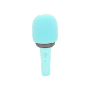 Wireless Bluetooth Microphone Recording Condenser Handheld Microphone Stand With Bluetooth Speaker Karaoke Microphone (Pink or Blue)