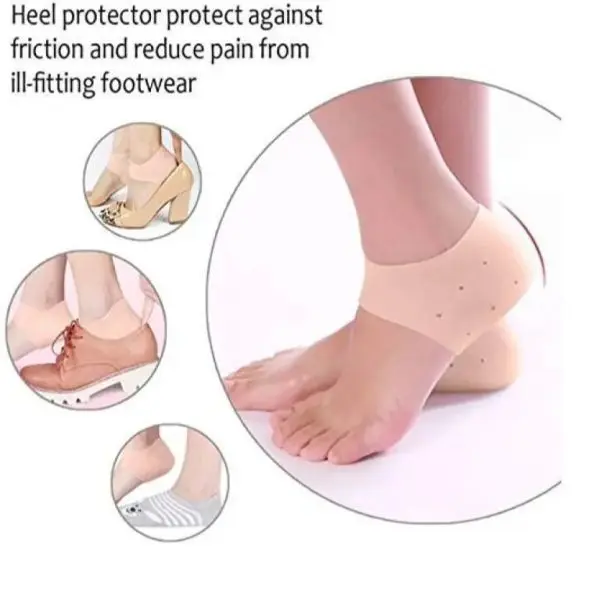 Silicone Heel Anti Crack Set Anti-Chapped, Dry, Rough, Hornythick, Crust- 1 Pair - Image 2