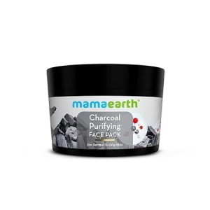 Mamaearth Charcoal Purifying Face Pack with Activated Charcoal & Glycolic Acid for Skin Detoxification Natural