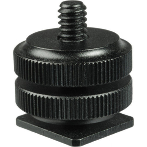 Foot Screw Adapter for Camera Hot Shoe Mount Double Nut Flash Holder