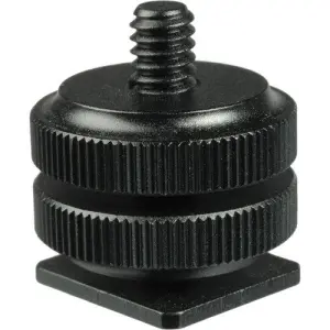 Foot Screw Adapter for Camera Hot Shoe Mount Double Nut Flash Holder