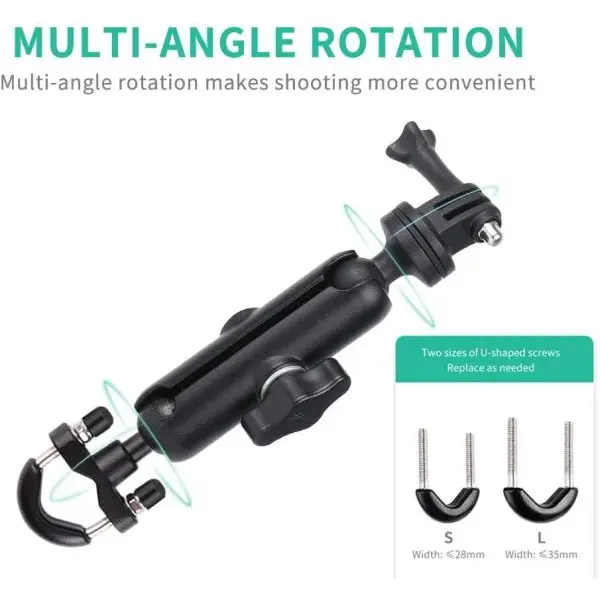 Motorcycle,Bike 360° Rotating Adjustable Sports Camera Mount - Image 2