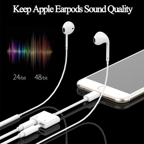 2 In 1 Lightning Adapter Headphone For Iphone X 8/8/7/7 Plus - Image 3