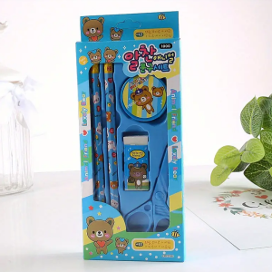 KOJA Children School Cartoon Stationery Set Pencil Eraser Sharpener Scissors 1