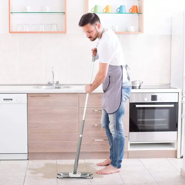 Microfiber Squeeze Mop for Floor Cleaning Hand-Free Wash Self Wringing Flat Mop - Image 3