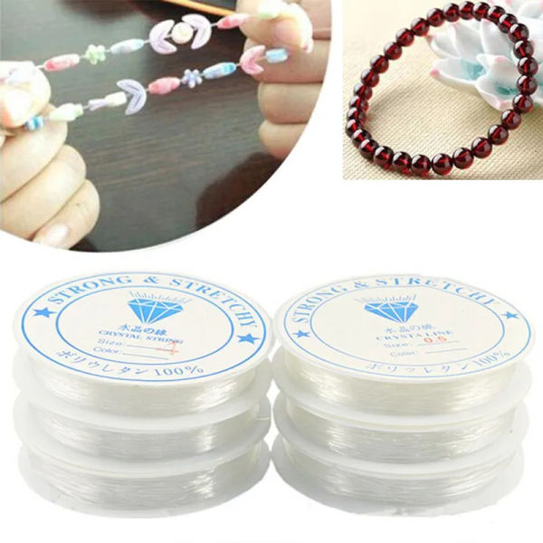 Elastic Stretch Silicon Elastic Thread - 0.8 Crystaline For Fashion Jewelers Design - Image 2