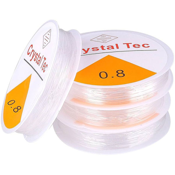 Elastic Stretch Silicon Elastic Thread - 0.8 Crystaline For Fashion Jewelers Design - Image 5