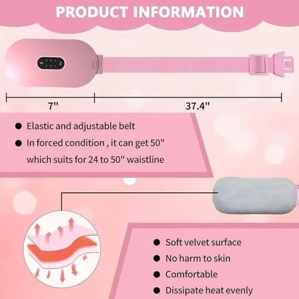 Electric Cordless Heating Pad For Belly Warmer Heating Pad Belt For Men Women - Image 5