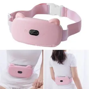 Electric Cramp Relief Waist Belt Device, Heating Pads With 6 Heat Levels And 6 Vibration Massage Modes, Back Or Belly Pain Relief For Women And Girl