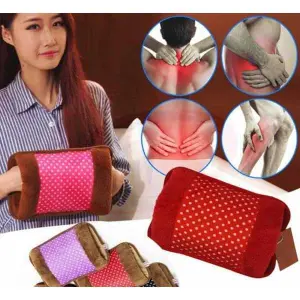 Electric Hot Water Bag With Fur Hand Pocket