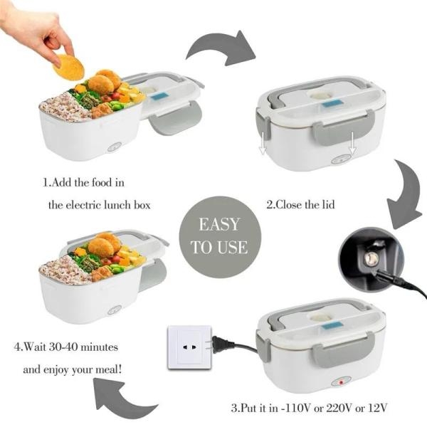 Electric Lunch Box Food Heater for Home and Office with Removable 304 Stainless Steel Storage Container - Image 3