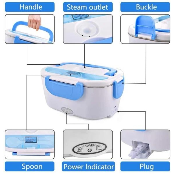 Electric Lunch Box Food Heater for Home and Office with Removable 304 Stainless Steel Storage Container - Image 5