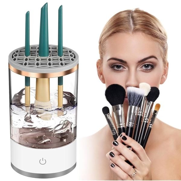Electric Makeup Brush Cleaner Automatic Quick Dry Machine Rechargeable Fast Cleaning Tool for Cosmetic Brushes - Image 3