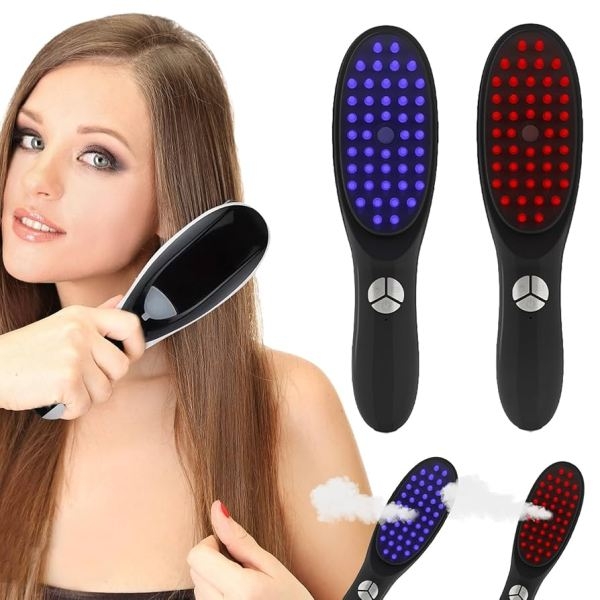 Electric Massage Comb With Vibrating Spray Function For Anti-Hair-Loss Meridian Head Massage Device Phototherapy Hair Care Comb - Image 2