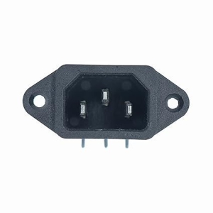 Electronic Spices AC 250V 10A 3pin Panel Mount Plug Adapter Connector Socket,Black - PACK OF 2
