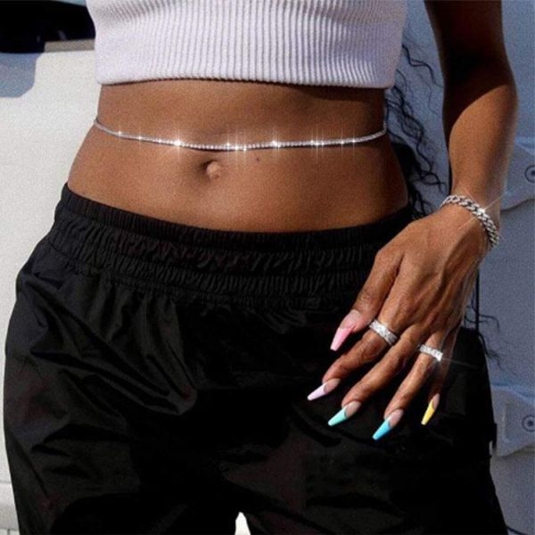Elegant Fashionable Rhinestone Belly Chain - Image 3