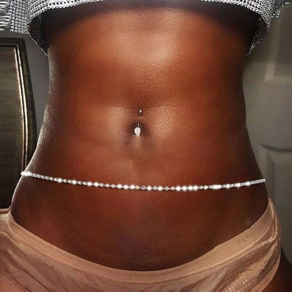 Elegant Fashionable Rhinestone Belly Chain - Image 5