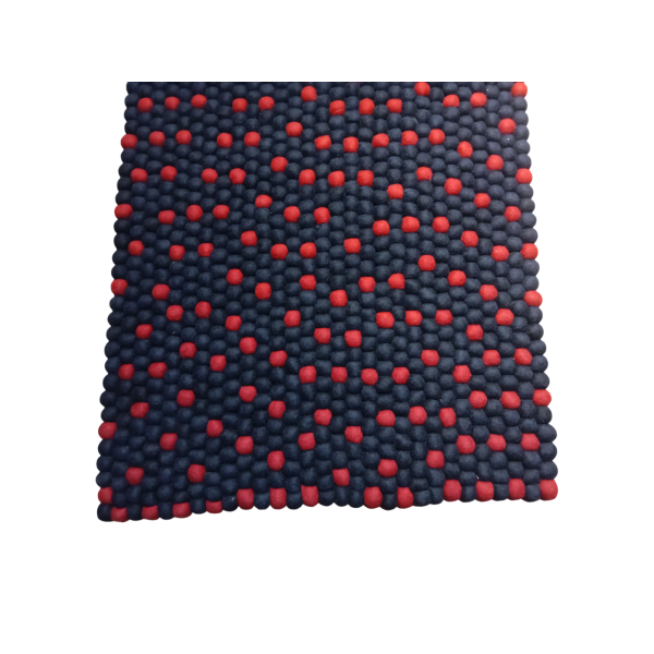 Elegant Navy Blue Wool Felt Ball Carpet 60 Cm x 180 Cm - Image 3