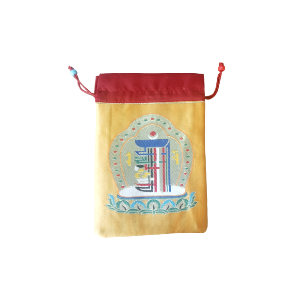 Elegant Traditions: Auspicious Symbol Brocade Drawstring Jewelry Bag - Image 4