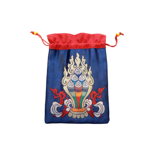 Elegant Traditions: Auspicious Symbol Brocade Drawstring Jewelry Bag
