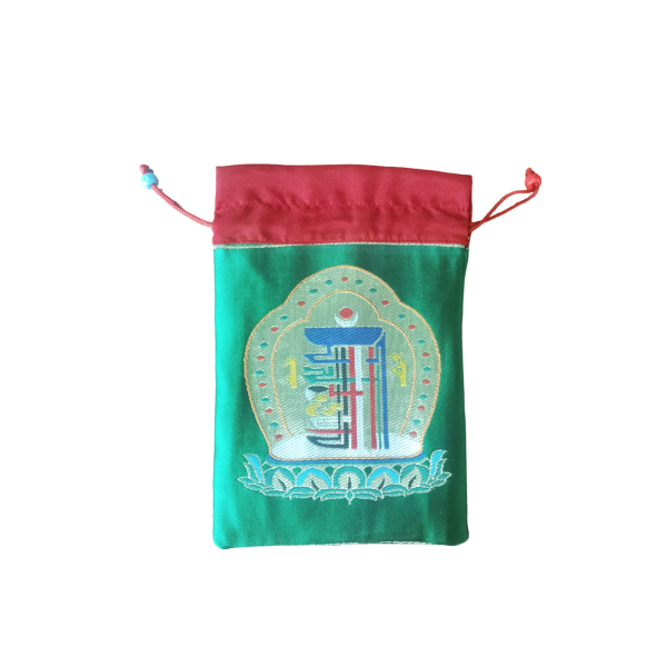 Elegant Traditions: Auspicious Symbol Brocade Drawstring Jewelry Bag - Image 5