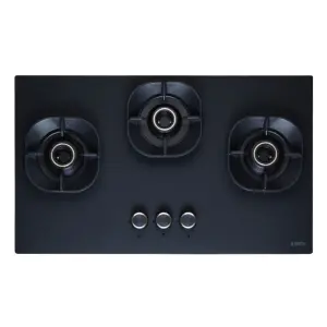 Elica 3 Burner Tempered Glass Gas Stove
