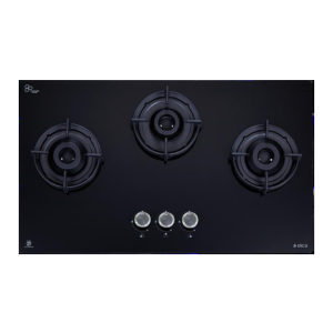 Elica 3 Burner Toughened Glass Gas Stove