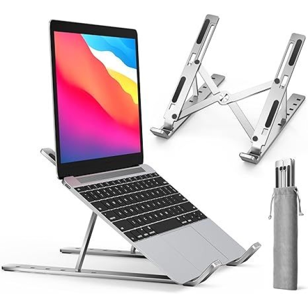 Ergonomic Workstation Combo: Dual Wireless Mouse, Rechargeable, and Adjustable Aluminum Laptop Stand and Mouse Pad - Image 4