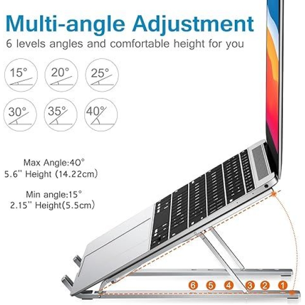 Ergonomic Workstation Combo: Dual Wireless Mouse, Rechargeable, and Adjustable Aluminum Laptop Stand and Mouse Pad - Image 5