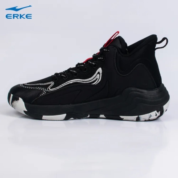 ERKE Basketball Shoes Black/White For Men (11122304287-002) - Image 2