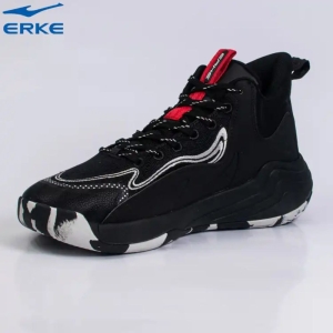 ERKE Basketball Shoes Black/White For Men (11122304287-002)