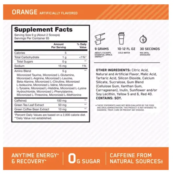 Essential Amino Energy Orange Strength & Recovery 585 Gram - Image 2